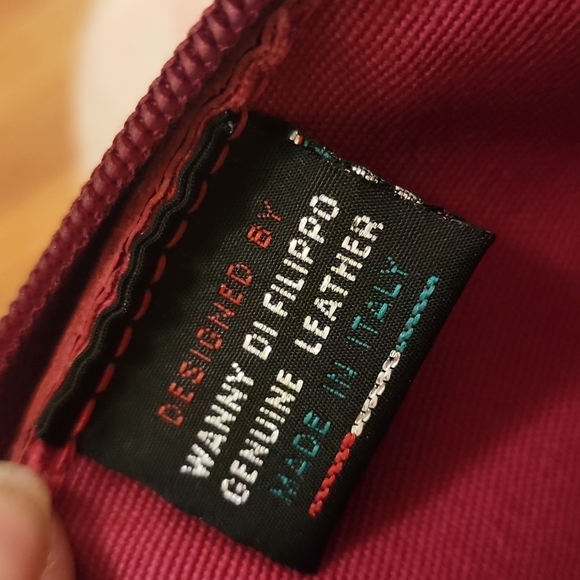 IL Bisonte vintage red pebbled Italian leather travel/cosmetic bag - RARE** - Picture 2 of 8